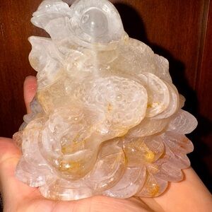 Golden Healer Carved Money Frog